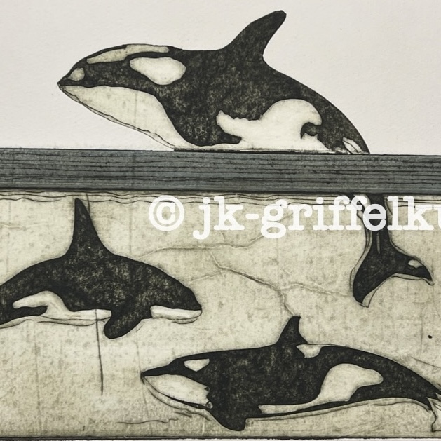 Originaradierung Orcas