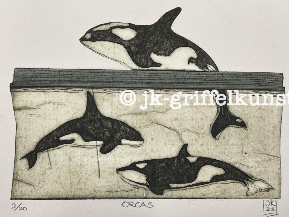 Originaradierung Orcas