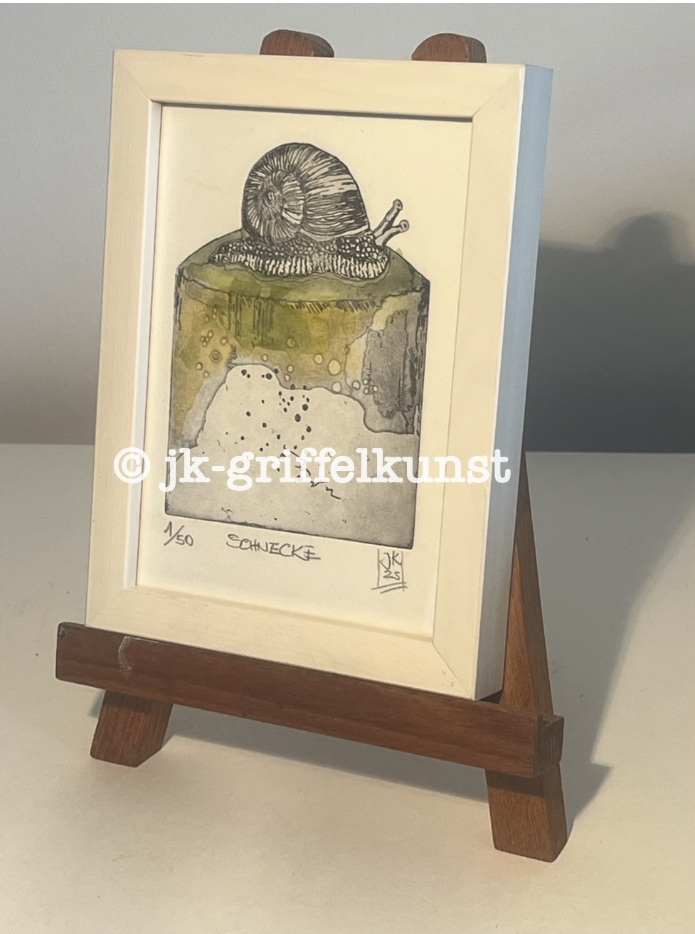 Originalradierung Schnecke