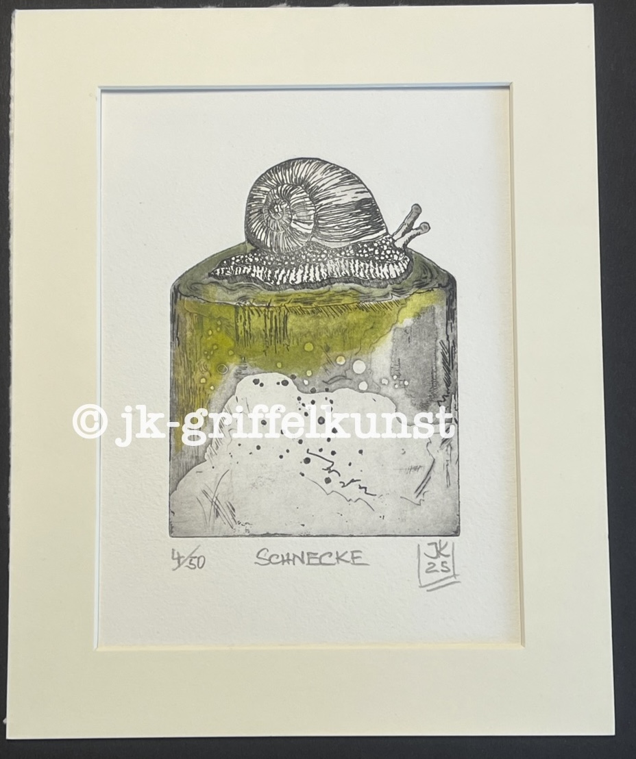 Originalradierung Schnecke