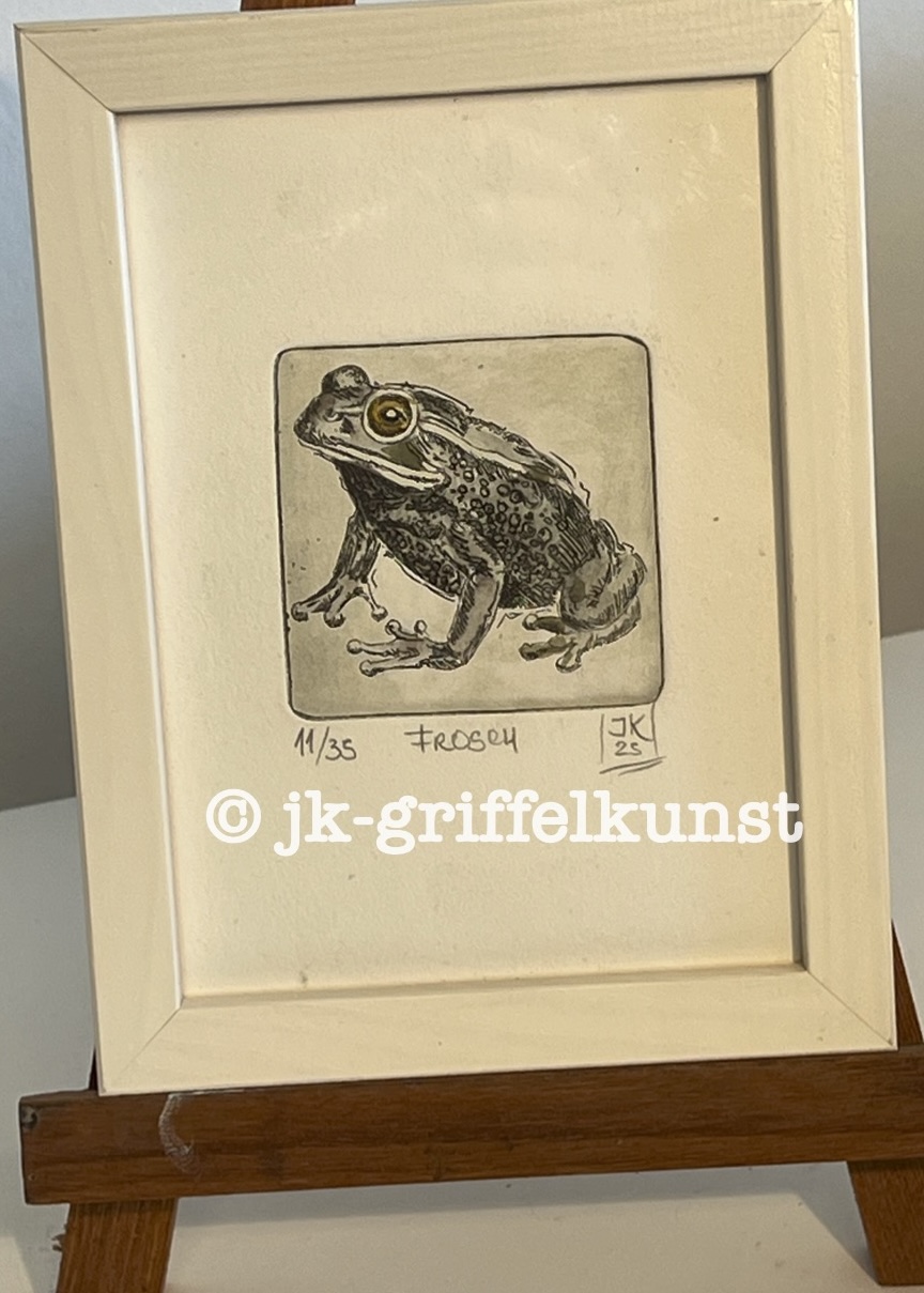 Originalradierung Frosch