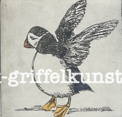 Originalradierung Puffin Norge ll