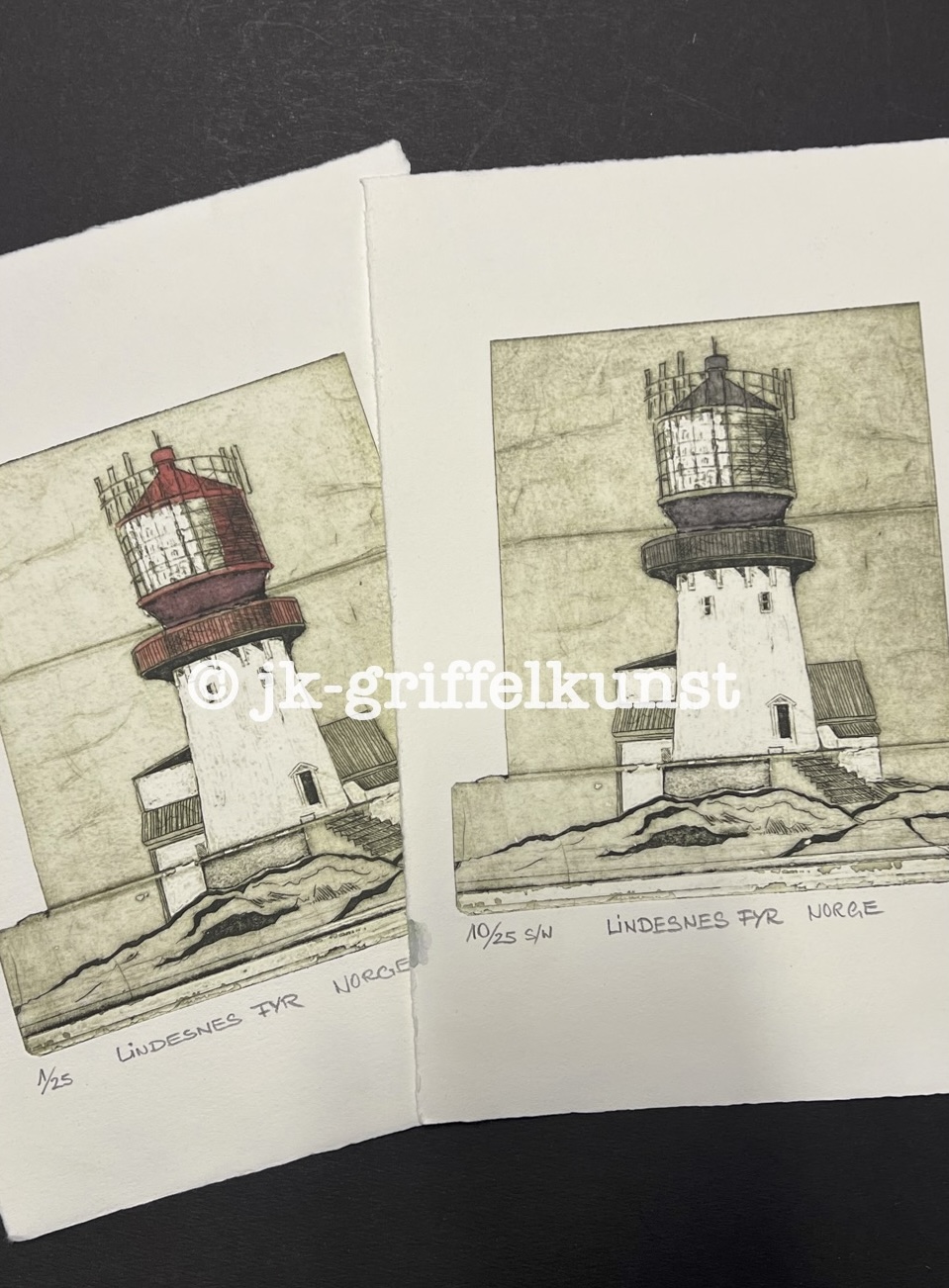 Originalradierung Lindesnes Fyr