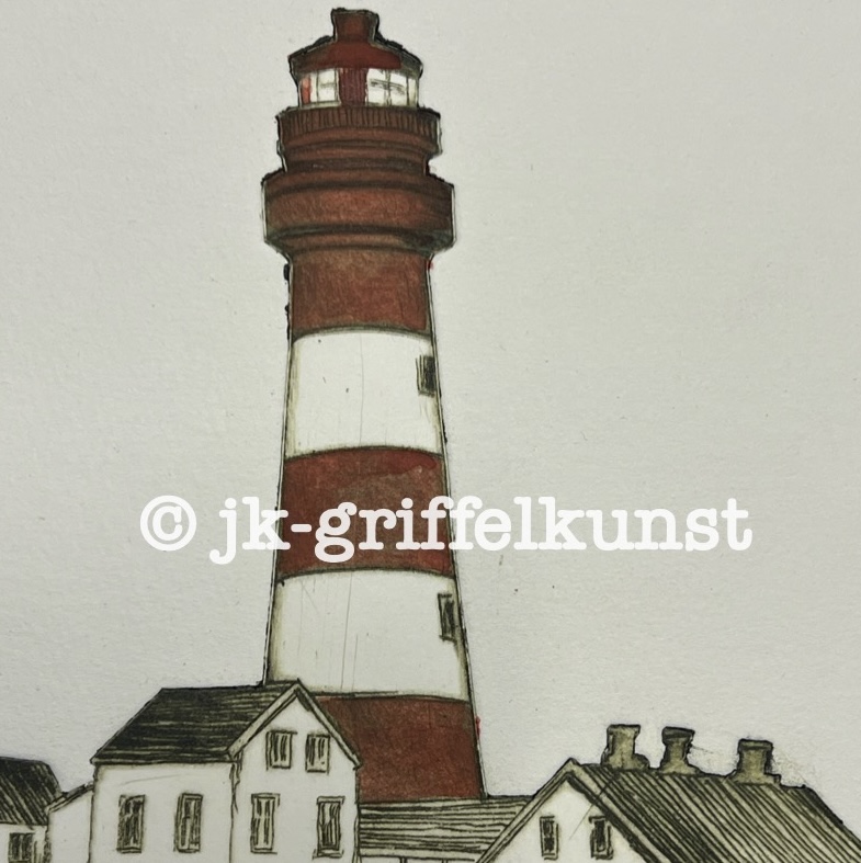 Originalradierung Slettnes Fyr