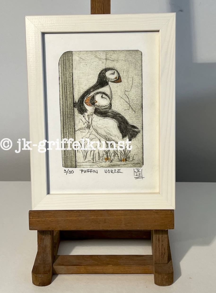 Originalradierung Puffin Norge