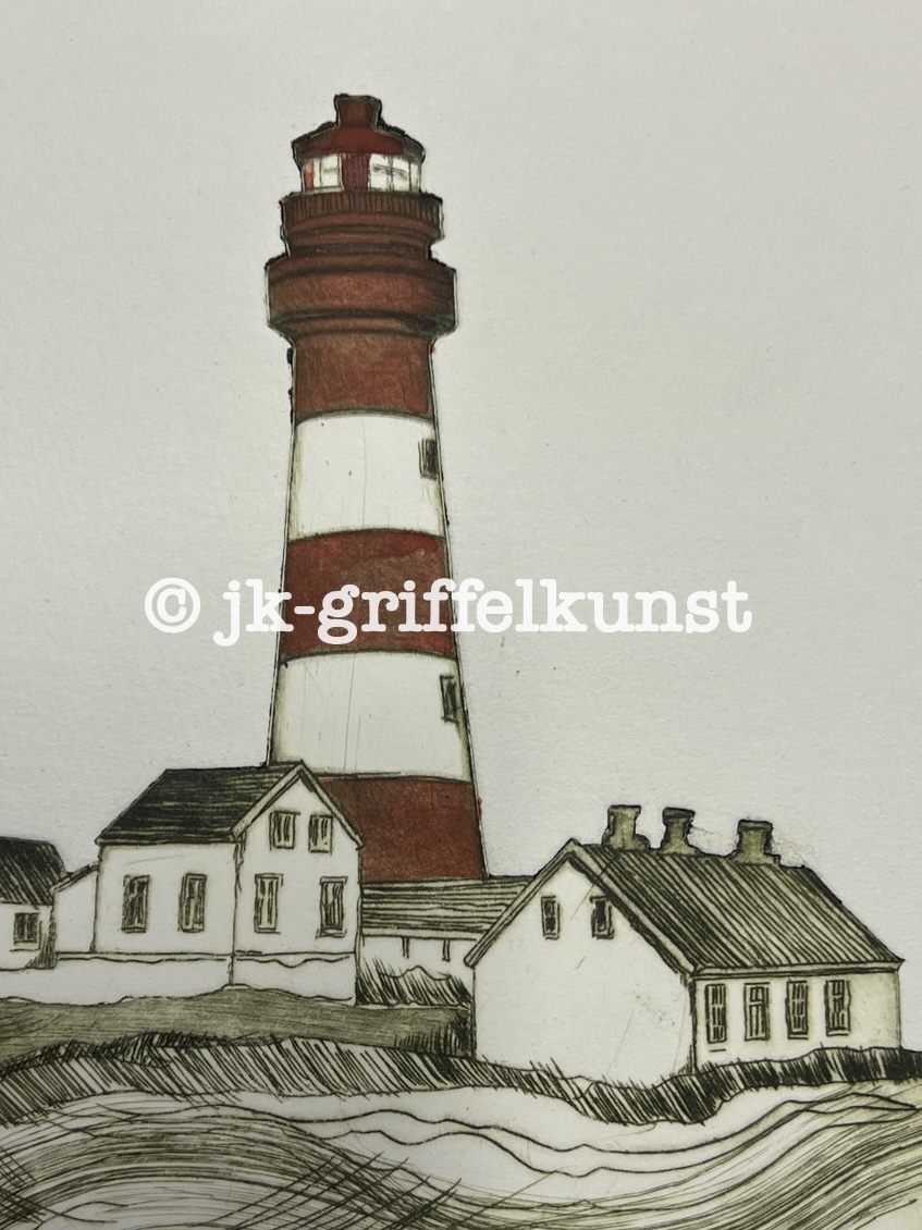 Originalradierung Slettnes Fyr