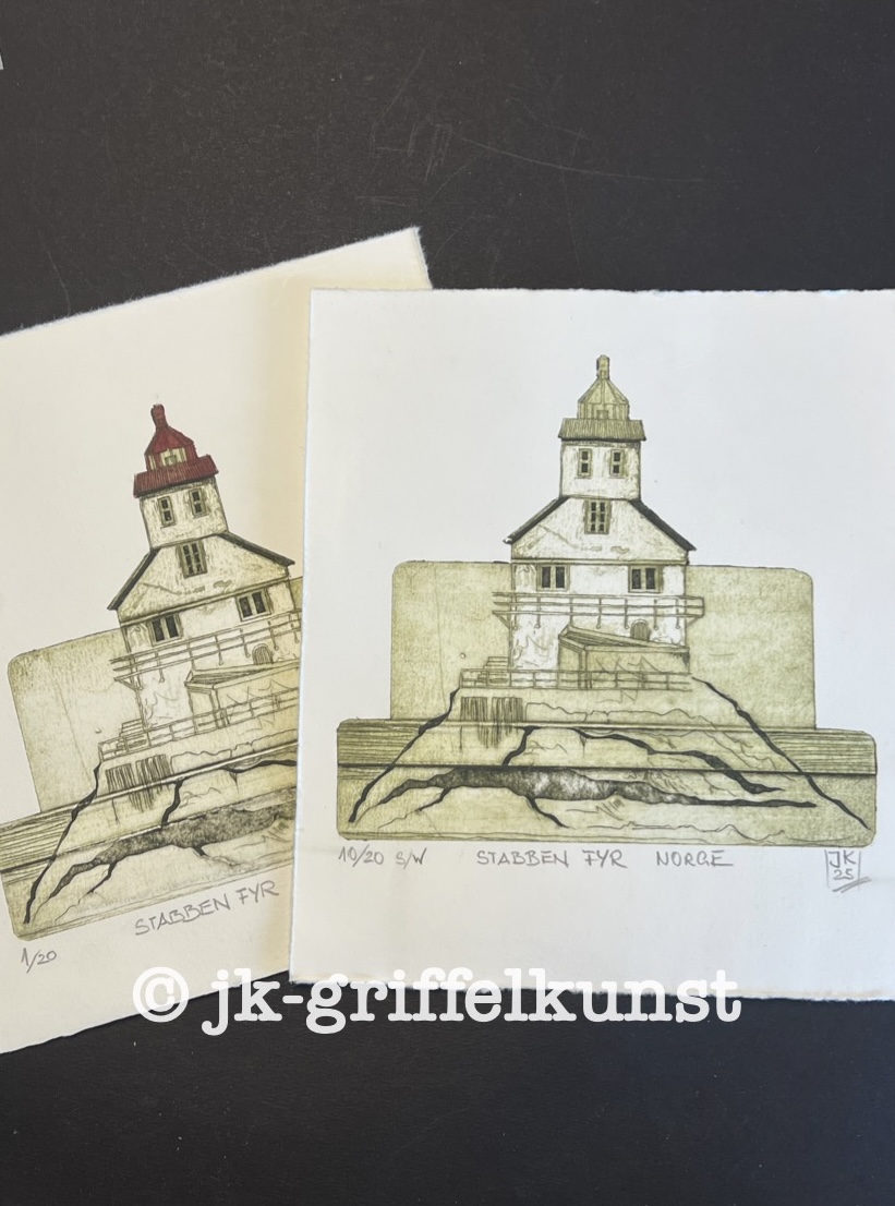 Originalradierung Stbben Fyr