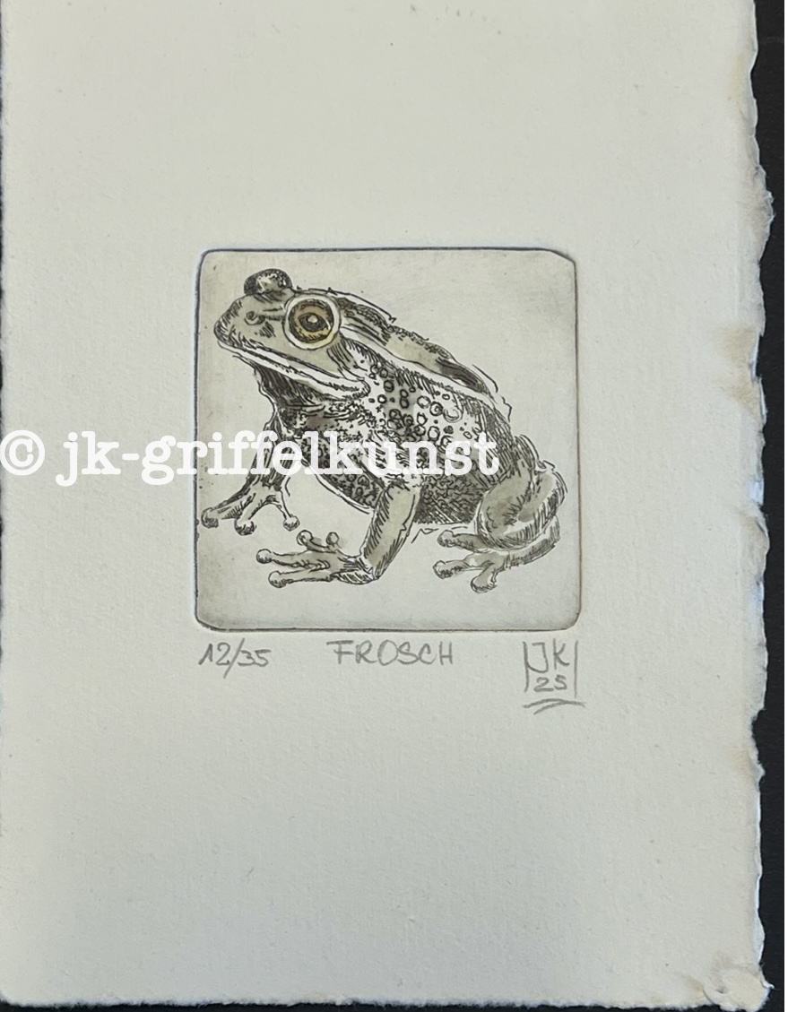 Originalradierung Frosch