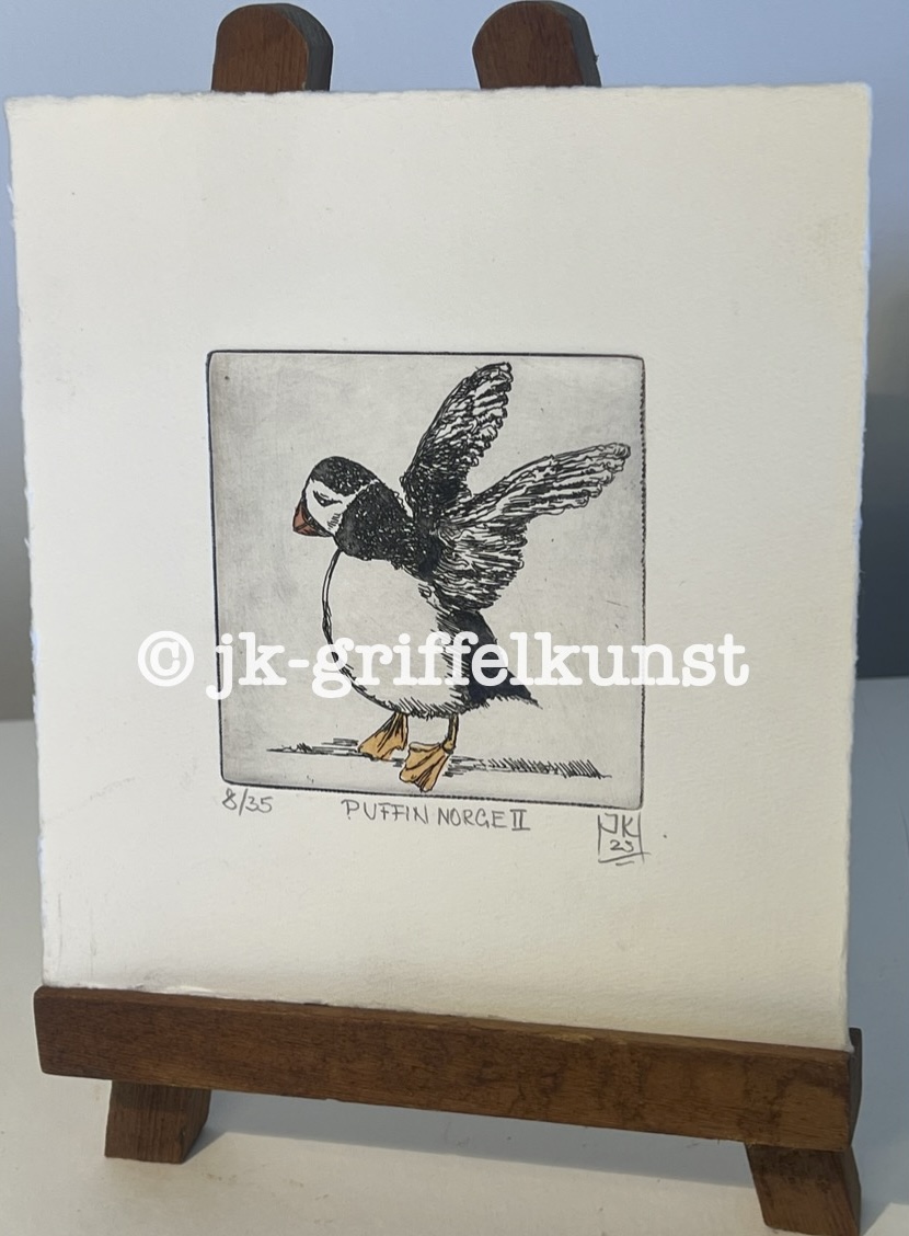 Originalradierung  Puffin Norge ll