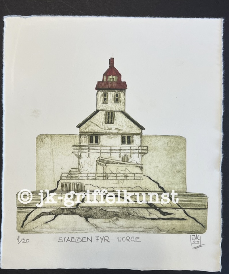 Originalradierung Stbben Fyr