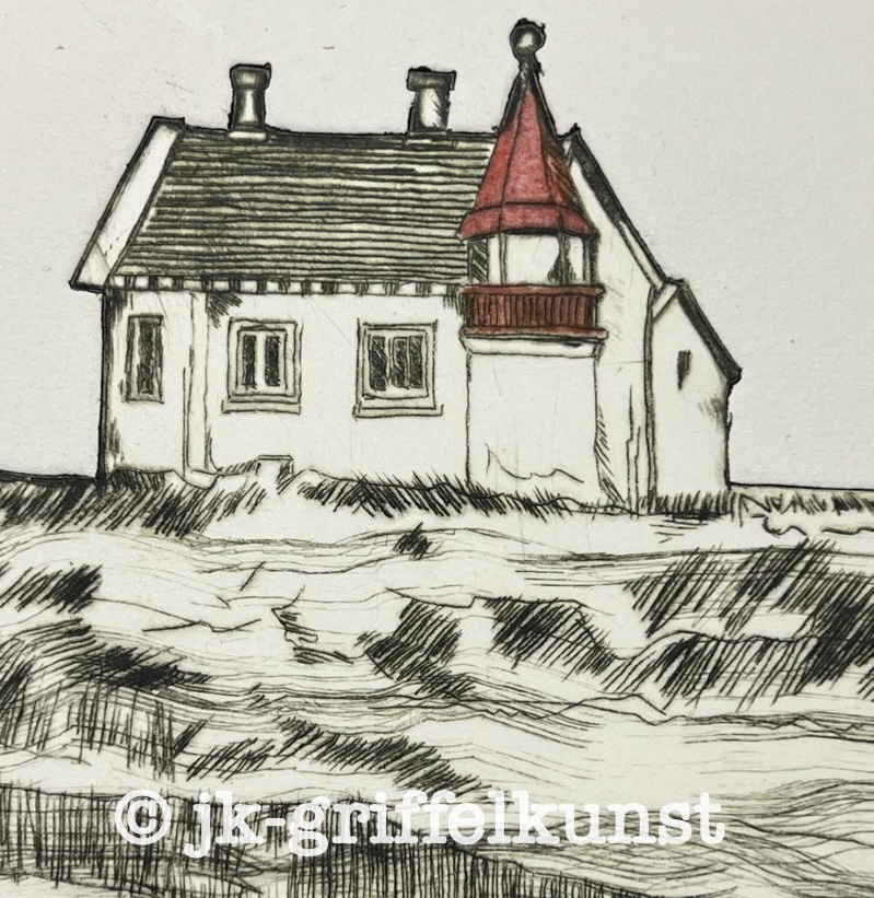 Originalradierung Geita Fyr Norge