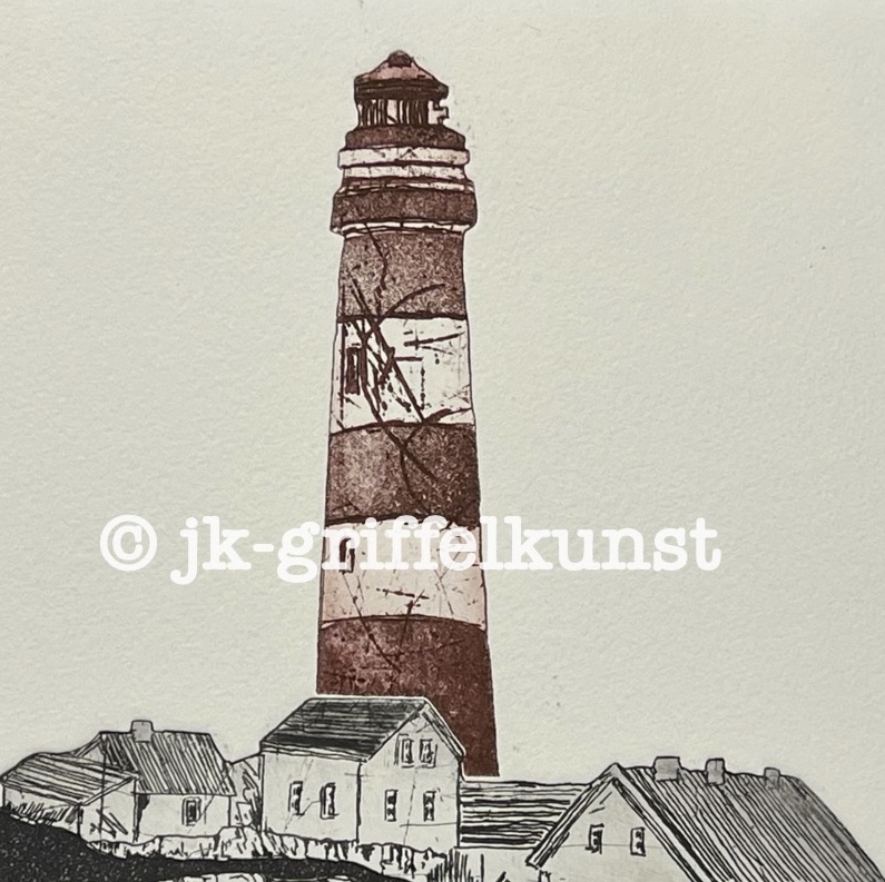 Originalradierung Slettnes Fyr Norge