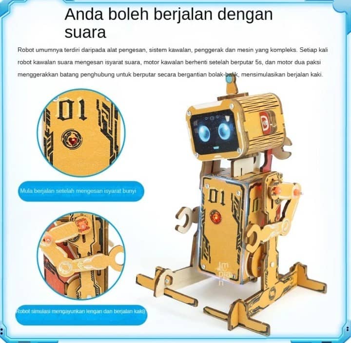 RBT DIY Wooden Voice Controlled Robot