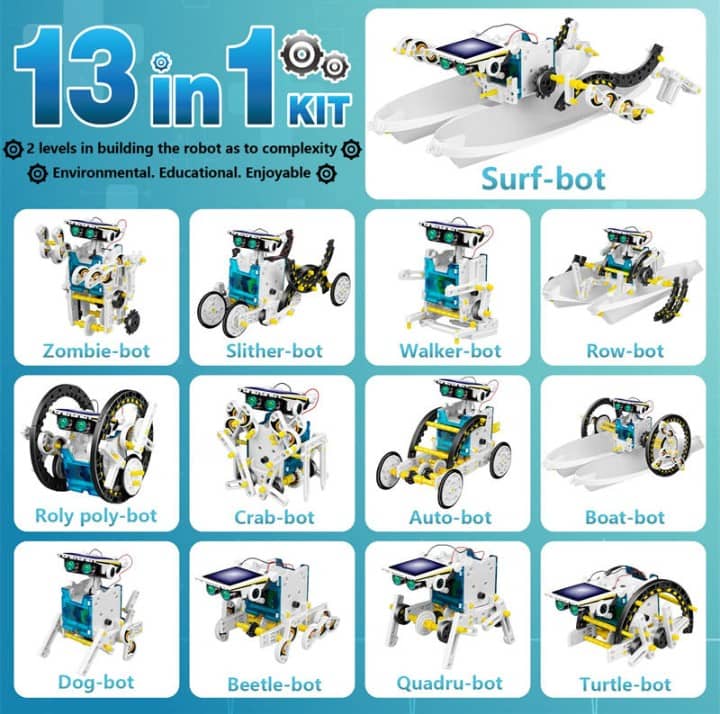 13 in 1 Educational Kit Solar Robot