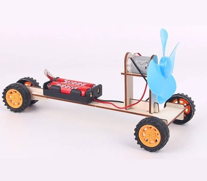 Kereta Lumba Tenaga Angin, DIY STEM Kit (No Battery Included)