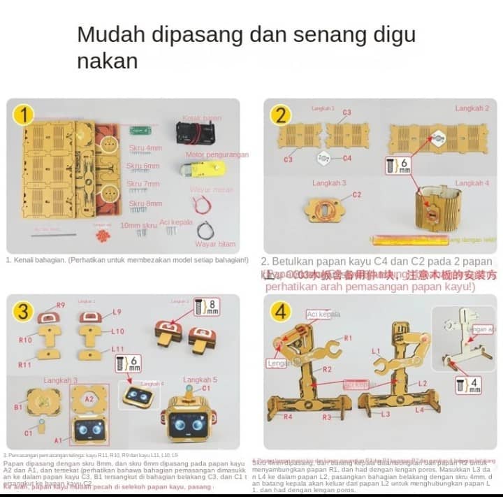 RBT DIY Wooden Voice Controlled Robot