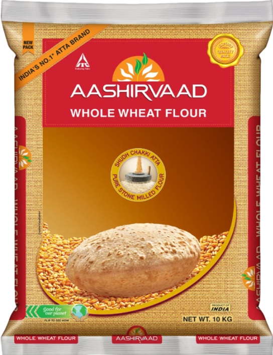 Aashirvaad Flour Whole Wheat Chakki Atta 10Kg