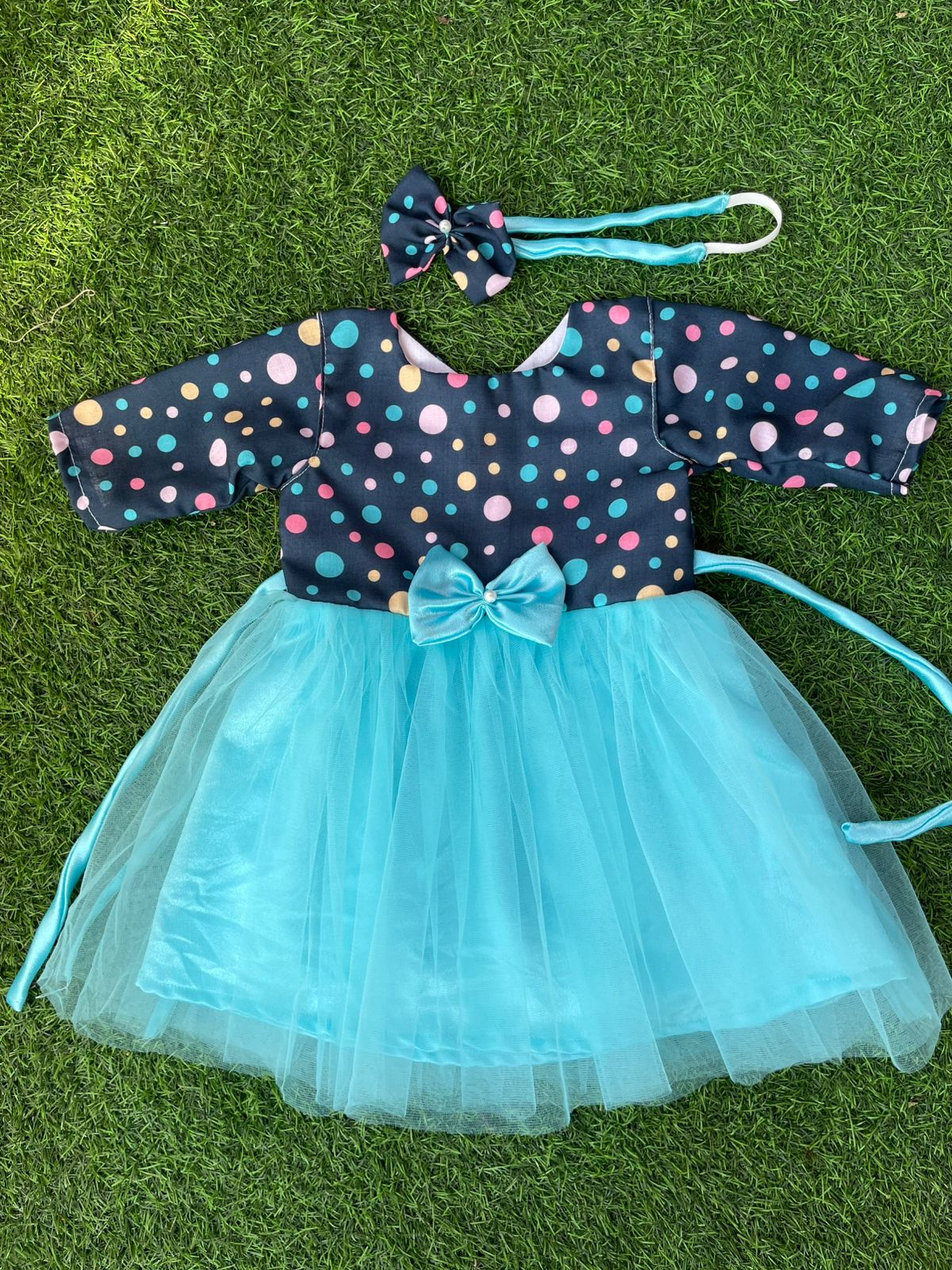 Polka Dot Baby Dress with Bow