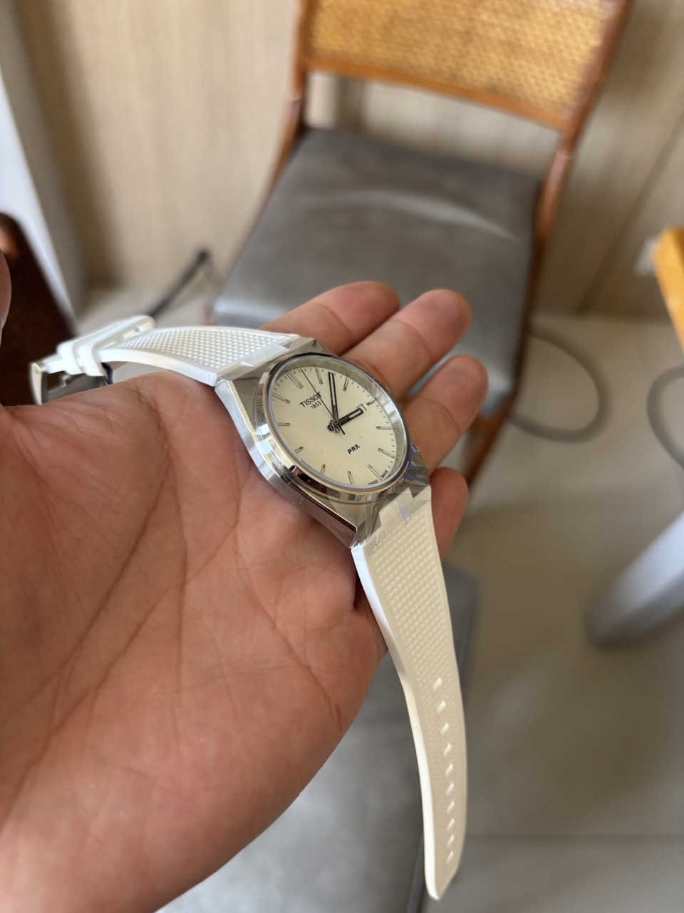 Tissot PRX Quartz - White Rubber Strap (T137.410.11.011.01)