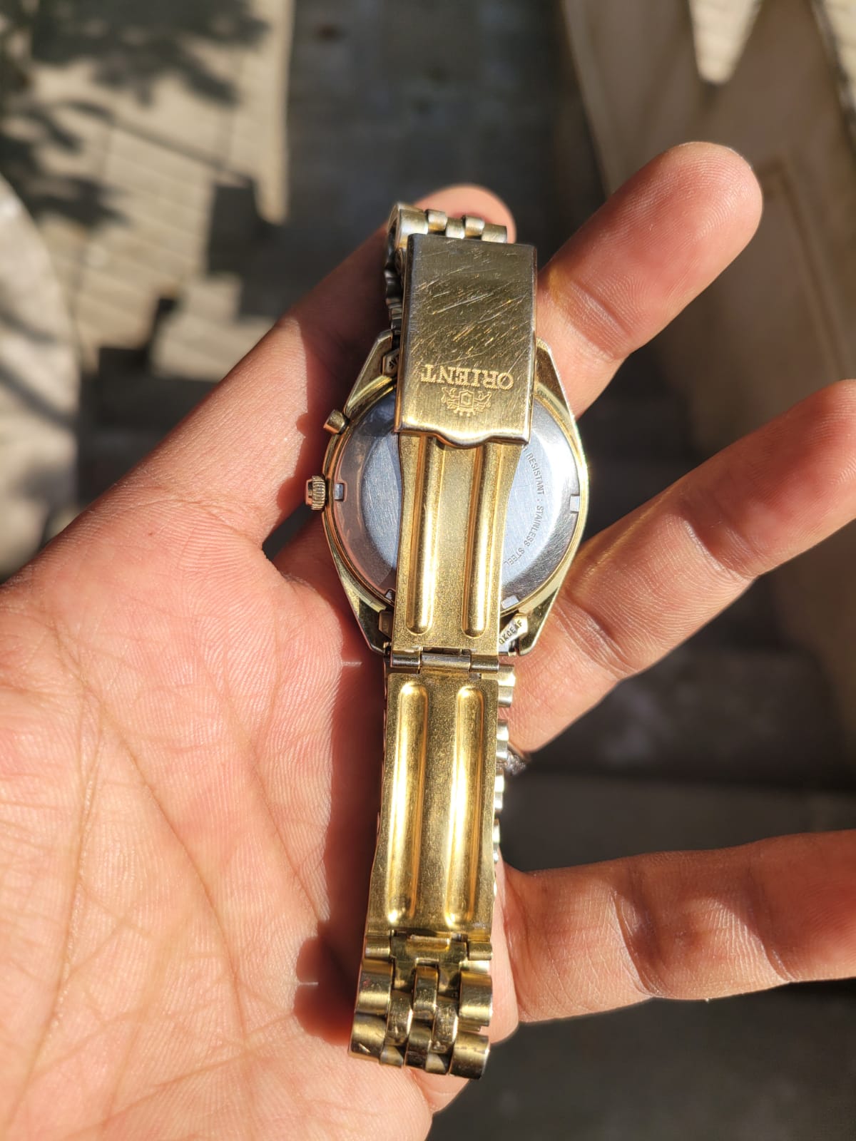 Orient Three Star Crystal - Navy/Gold (c. 1970s-80s)