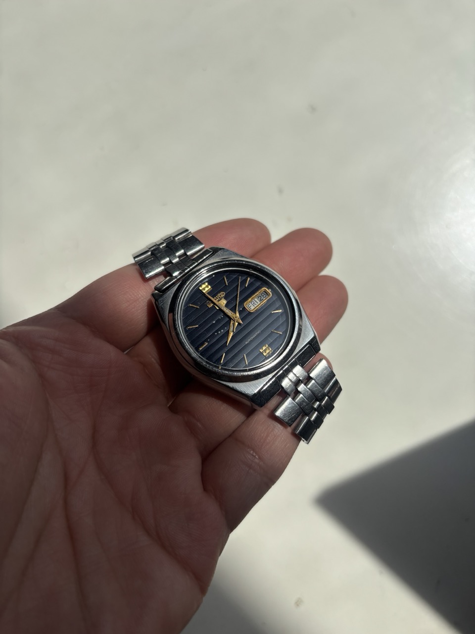 Seiko 5 Automatic JDM - Navy Textured Dial (c. 1970s-80s)