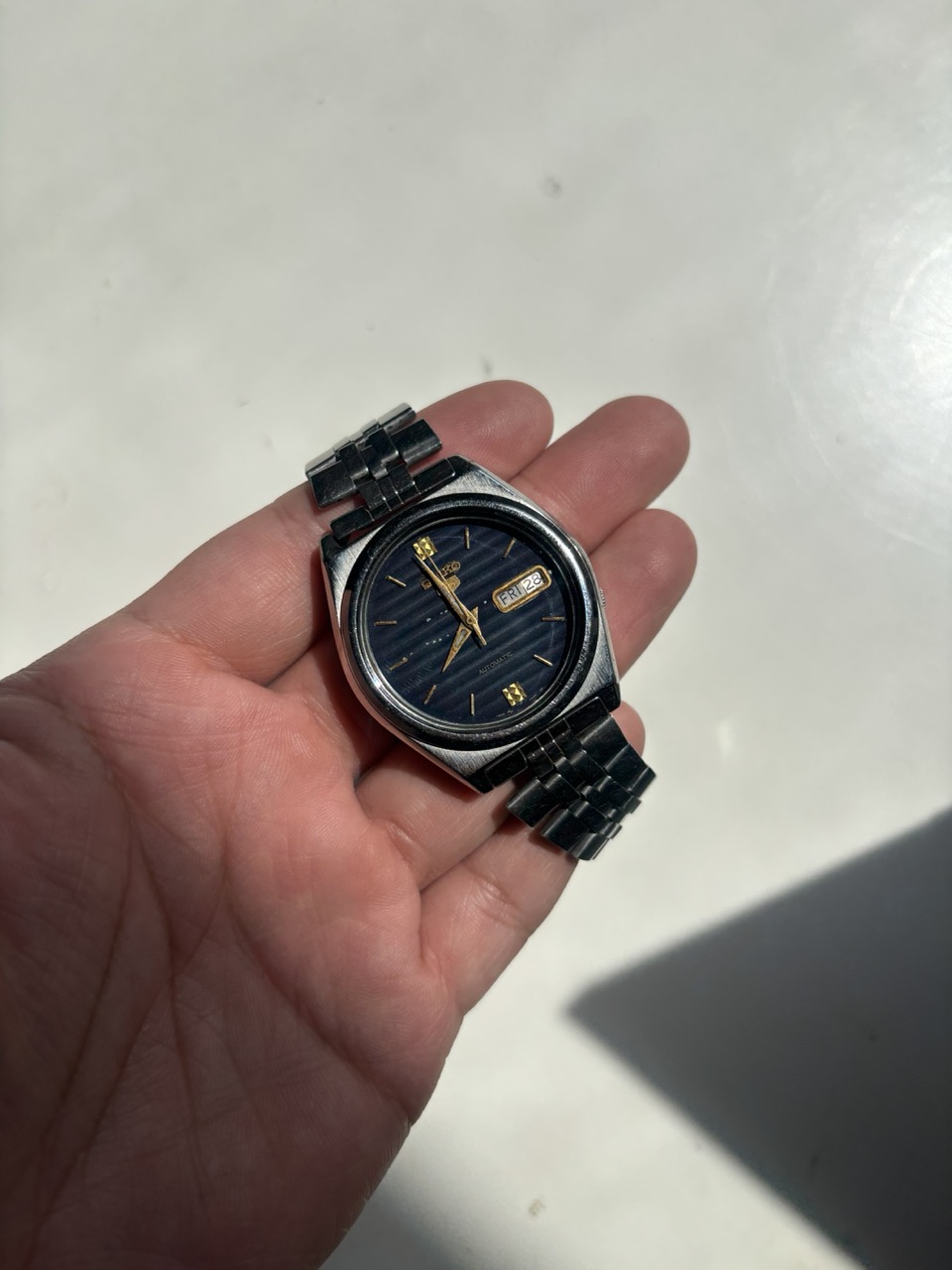 Seiko 5 Automatic JDM - Navy Textured Dial (c. 1970s-80s)
