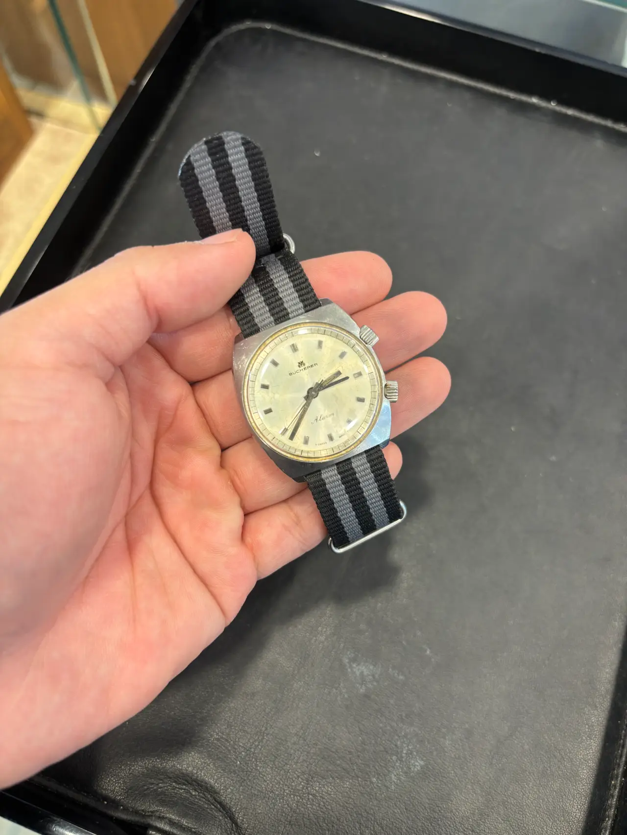 Bucherer Alarm Manual Wind (AS 1475, Late 1960s)