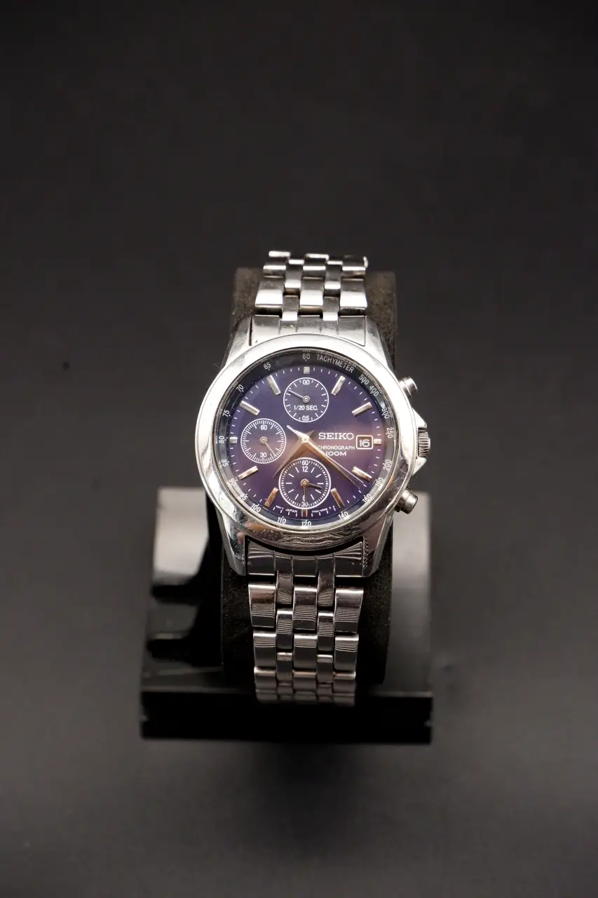 Seiko Chronograph - Dark Blue Dial (7T92-0LH0, 1990s)