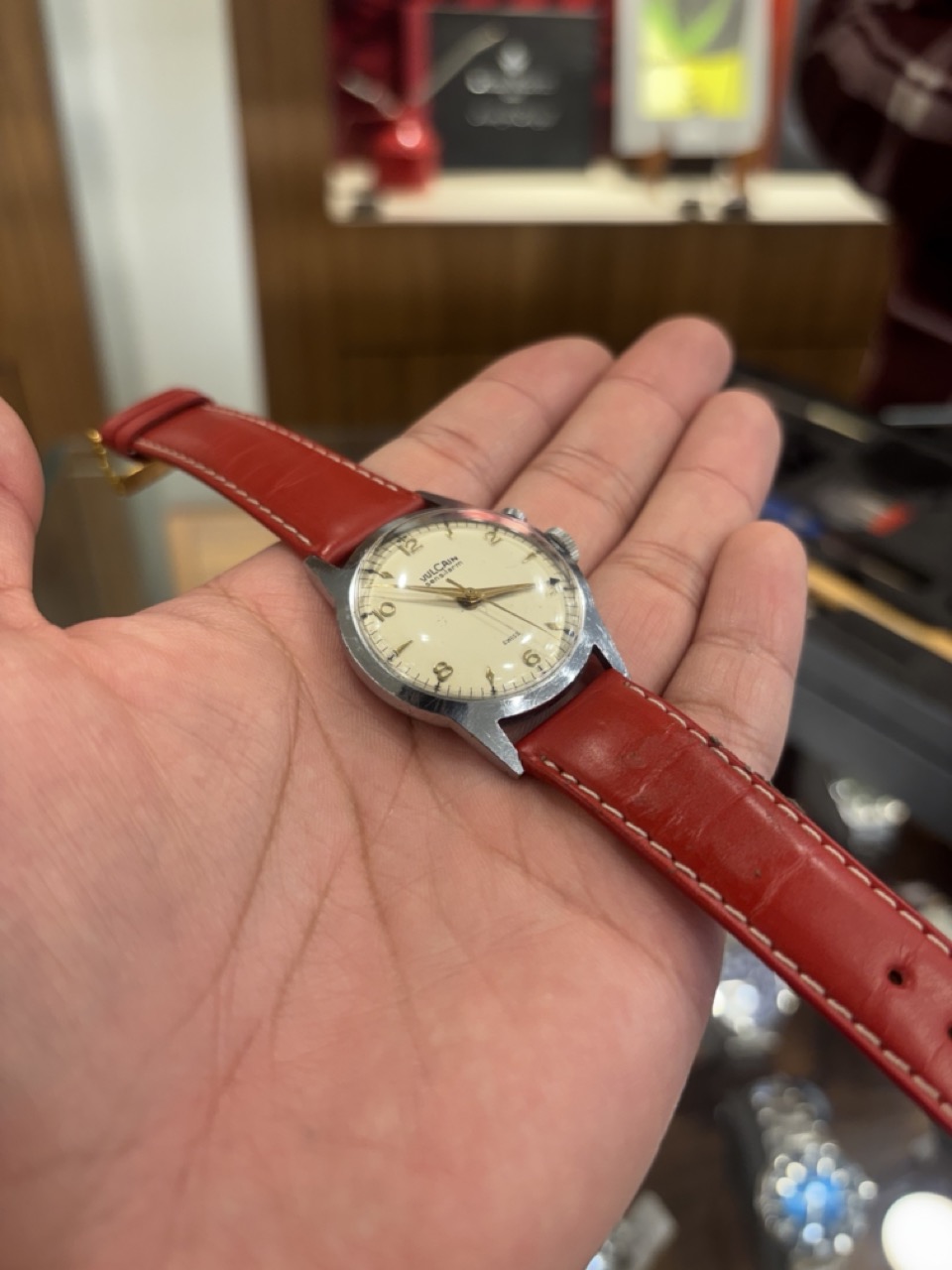 Vintage Vulcain Sensilarm 17 Jewel Mechanical Alarm