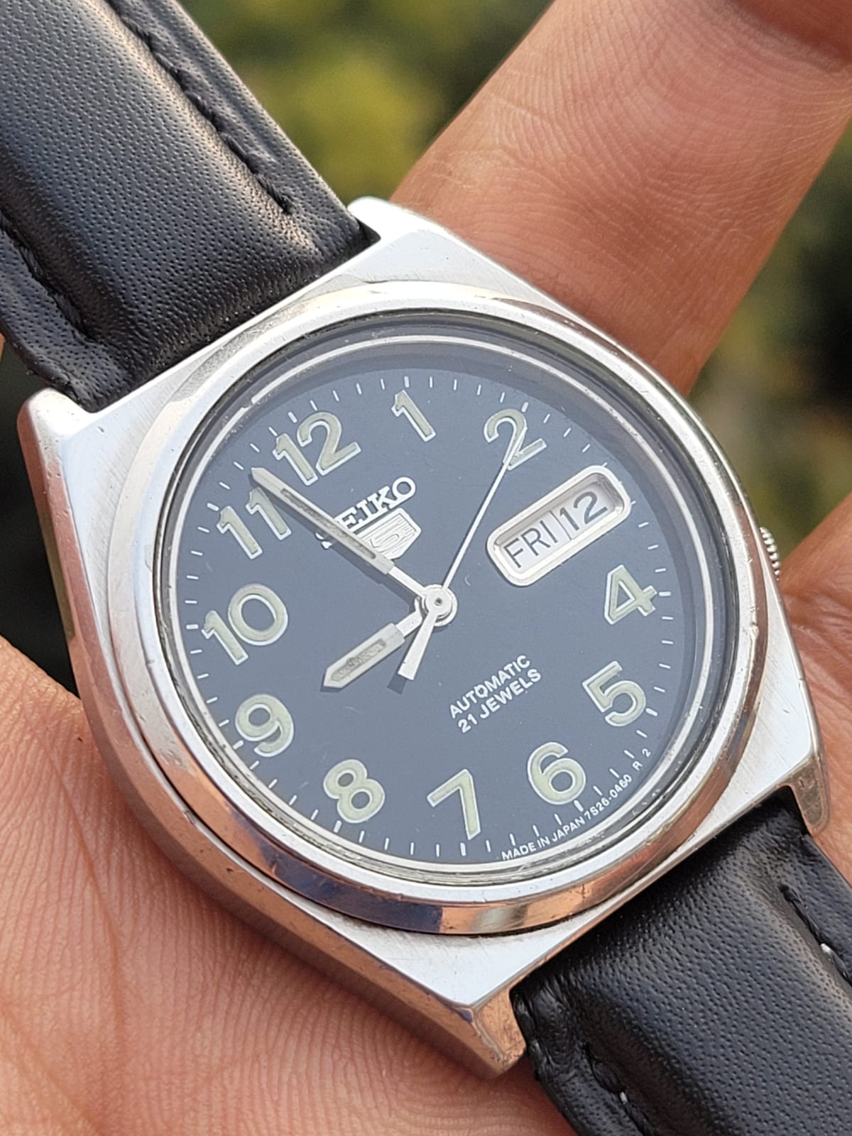 Seiko 5 Automatic 21 Jewels - Black Field (7009-838A, c. 1970s)