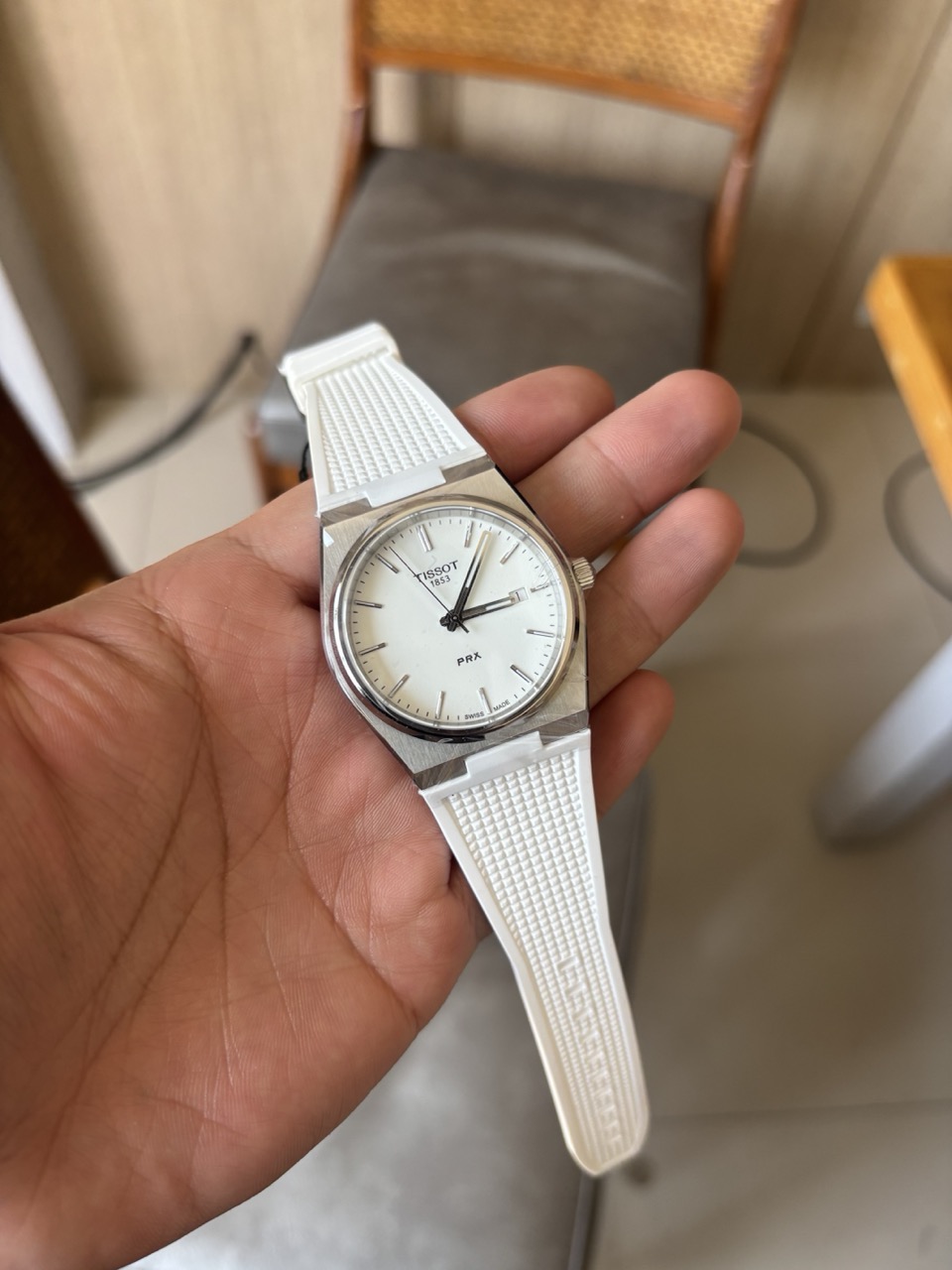 Tissot PRX Quartz - White Rubber Strap (T137.410.11.011.01)