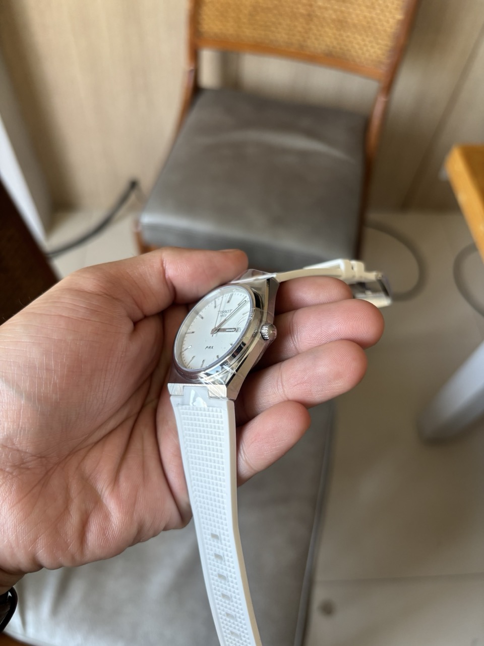 Tissot PRX Quartz - White Rubber Strap (T137.410.11.011.01)