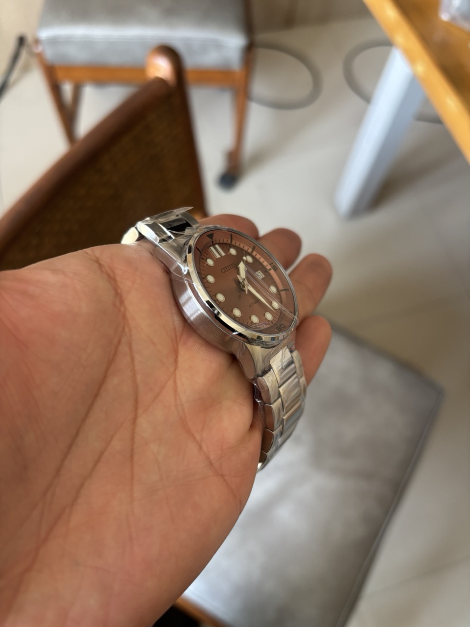 Citizen Automatic Diver-Style - Salmon (NJ0150 Series)