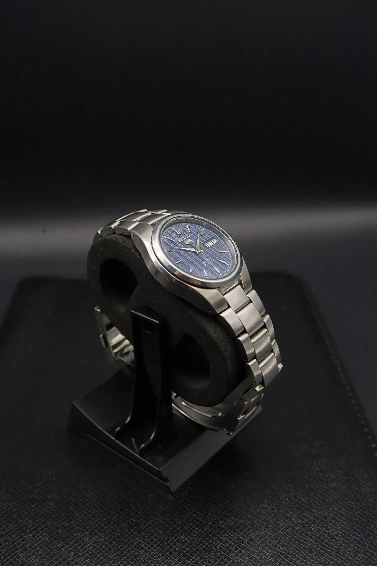 Seiko 5 Automatic - Blue Waffle Dial (7S26, 1990s)