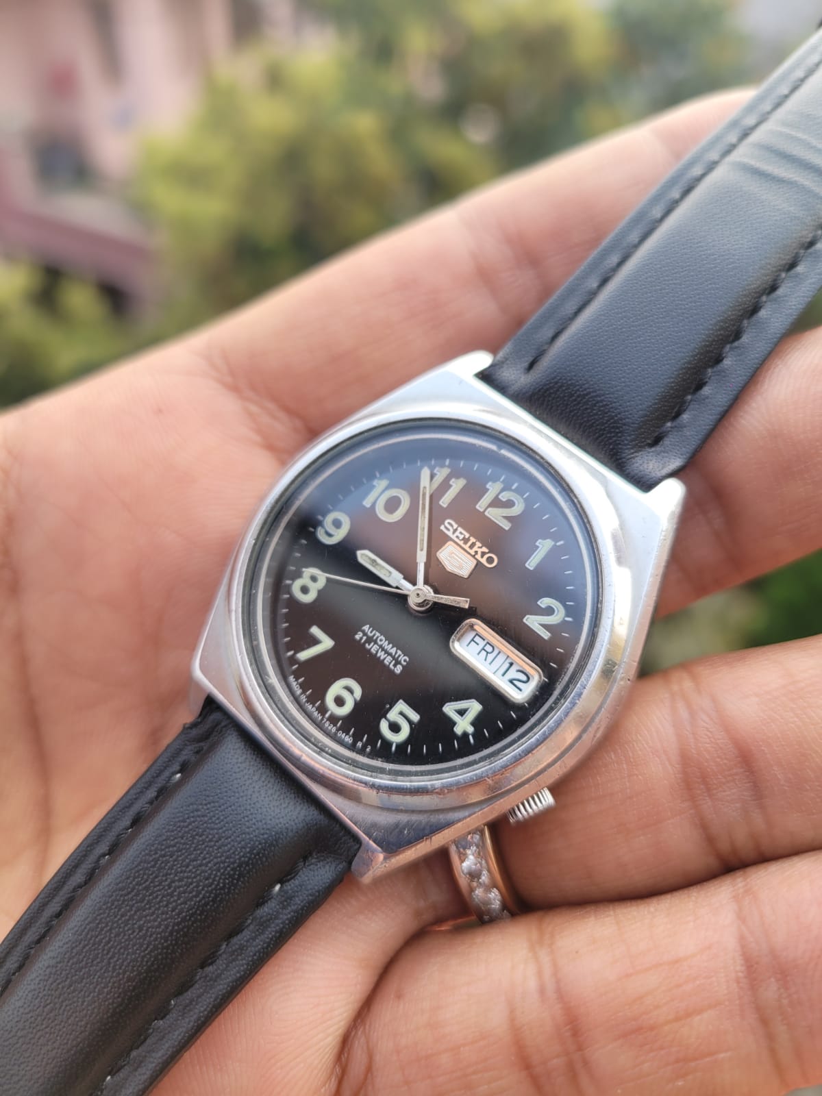 Seiko 5 Automatic 21 Jewels - Black Field (7009-838A, c. 1970s)