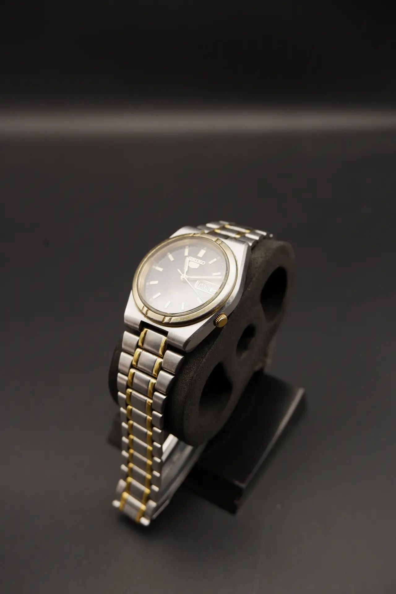 Seiko 5 Automatic - Black Dial with Gold Accents (7S26-01M0)