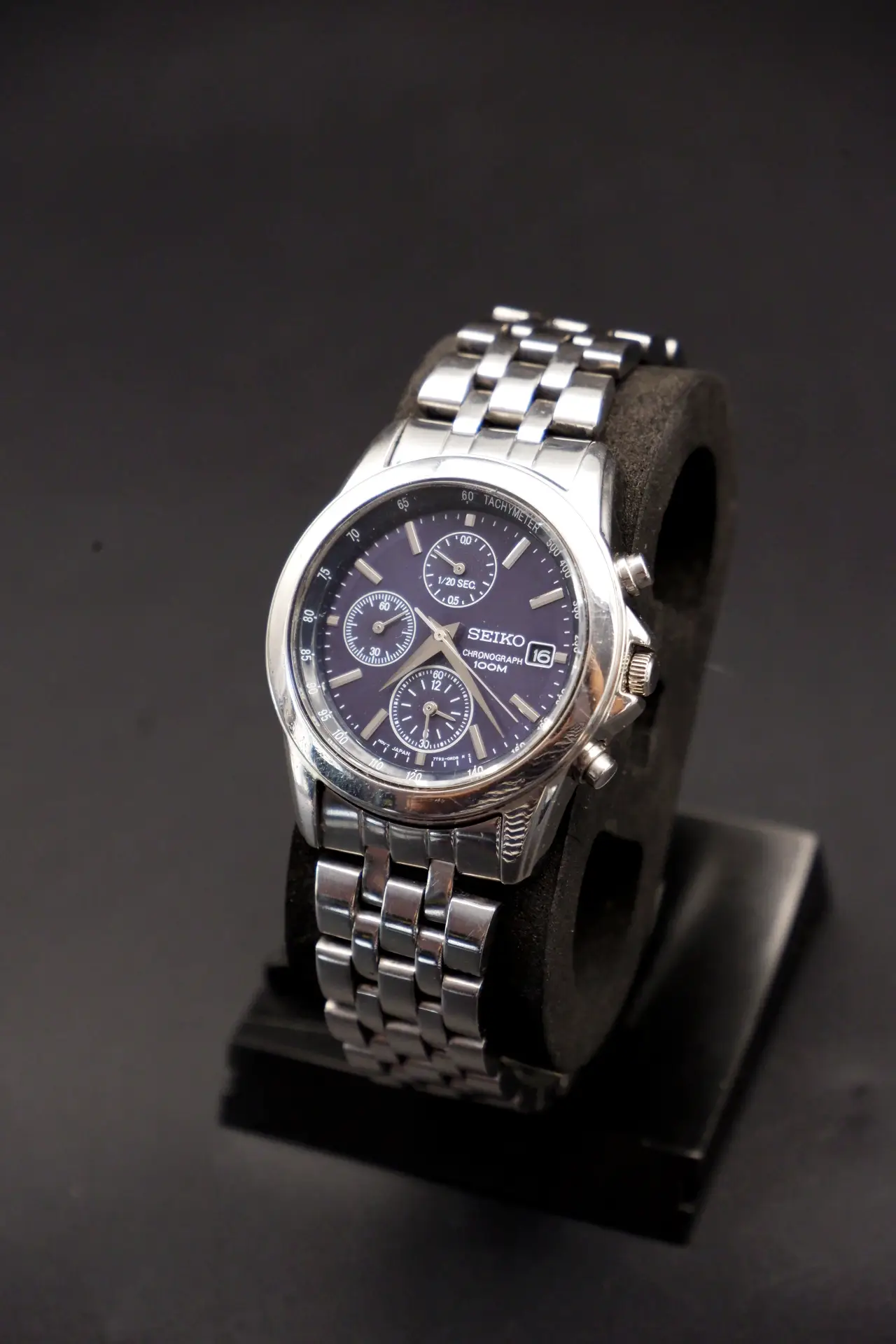 Seiko Chronograph - Dark Blue Dial (7T92-0LH0, 1990s)