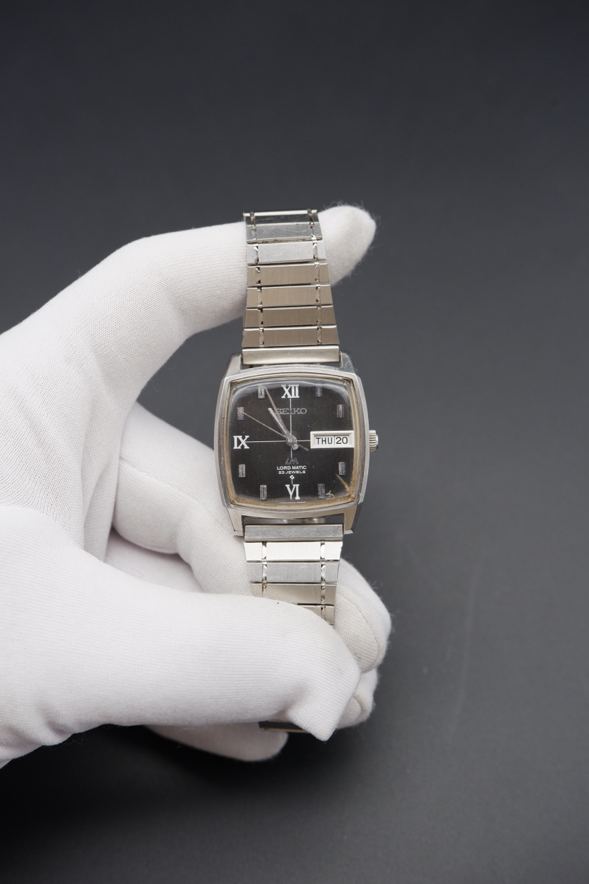 Seiko Lord Matic Square - Black Roman Dial (5606-5000, 1970s)