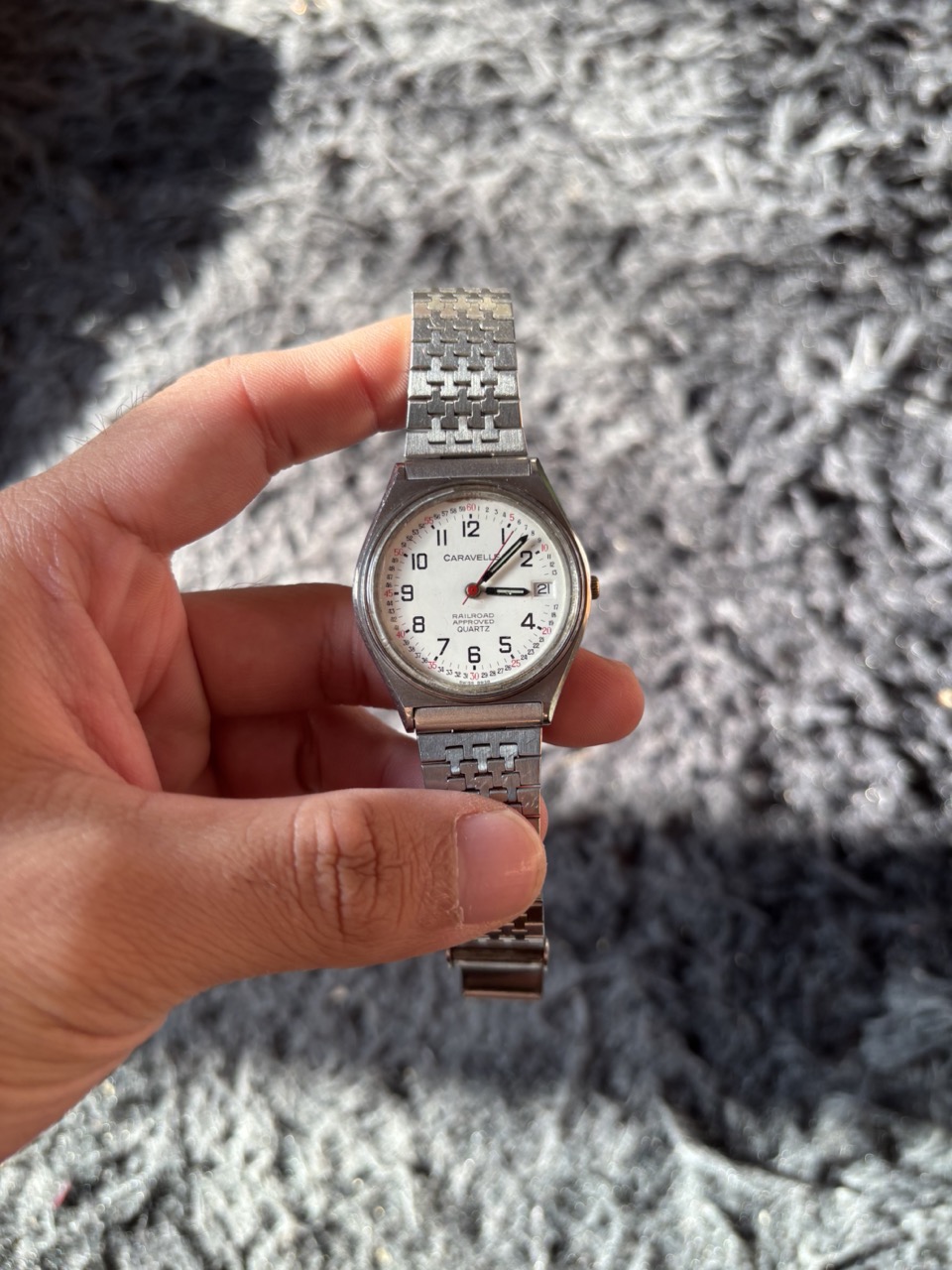 Vintage Caravelle Bulova Quartz Railroad Approved