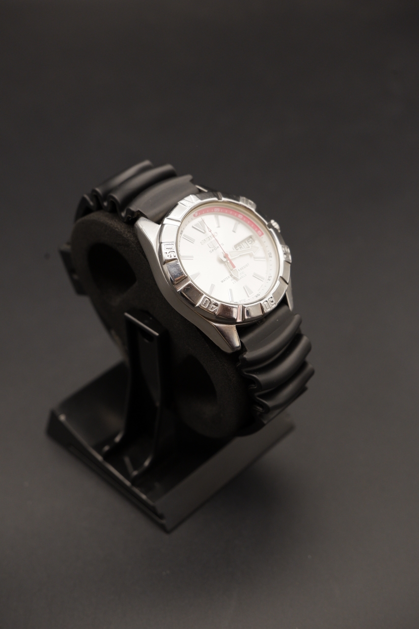 Seiko 5 Sports - White Dial, Rotating Bezel (7S36-01Z0, 1990s)