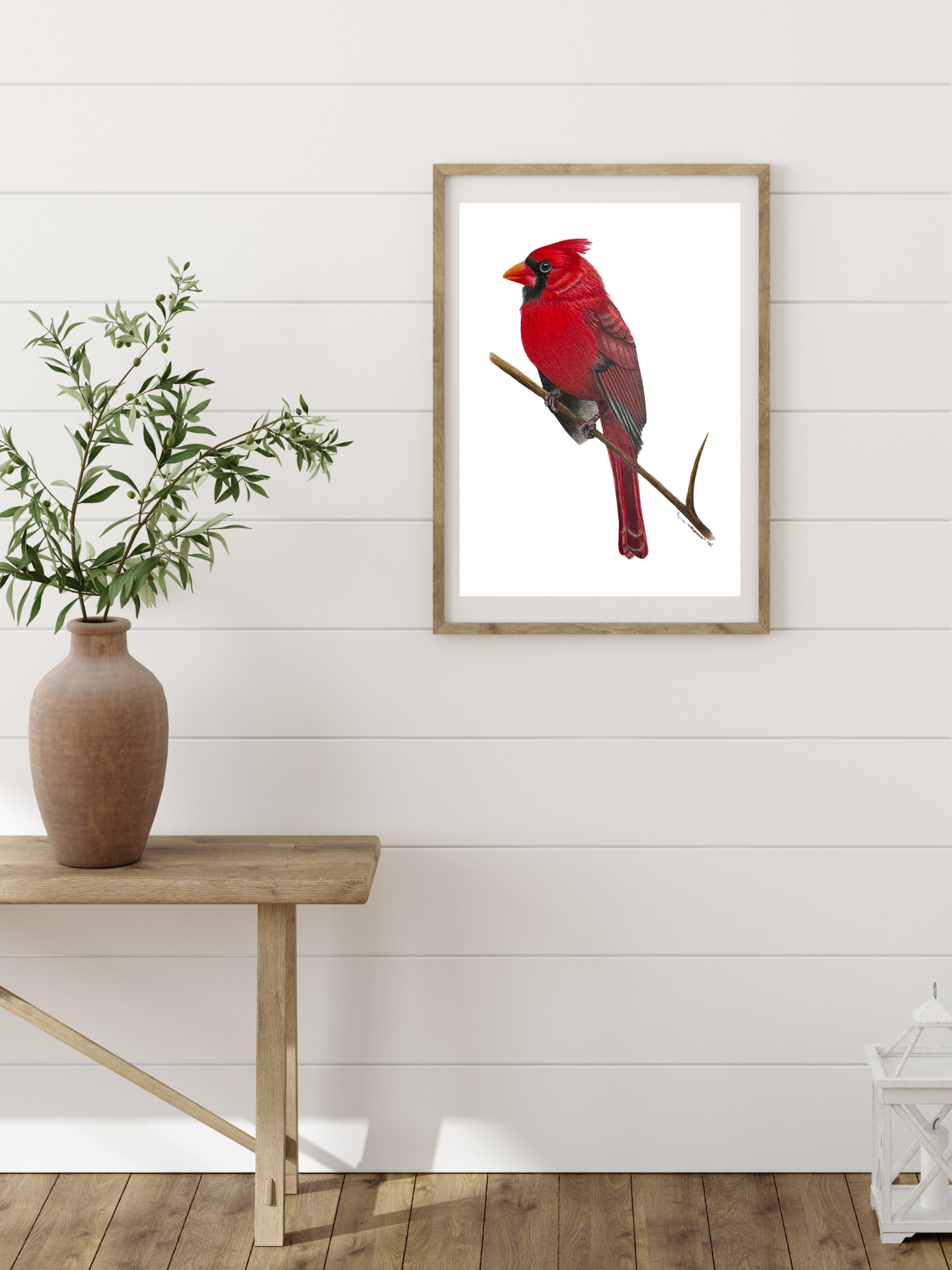 Cardinal HOT PRESSED Fine Art Print