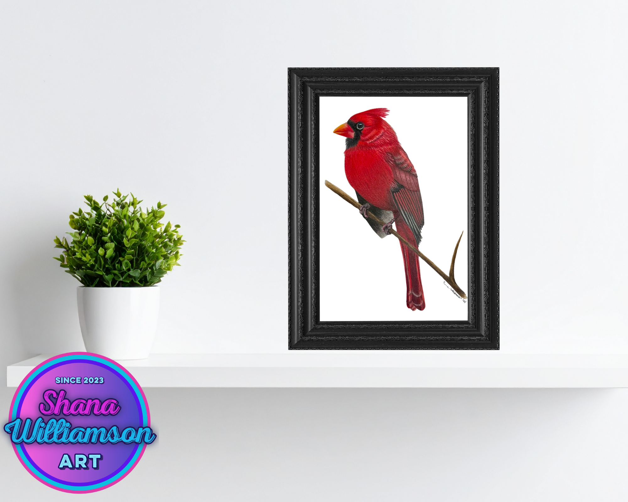 Cardinal HOT PRESSED Fine Art Print