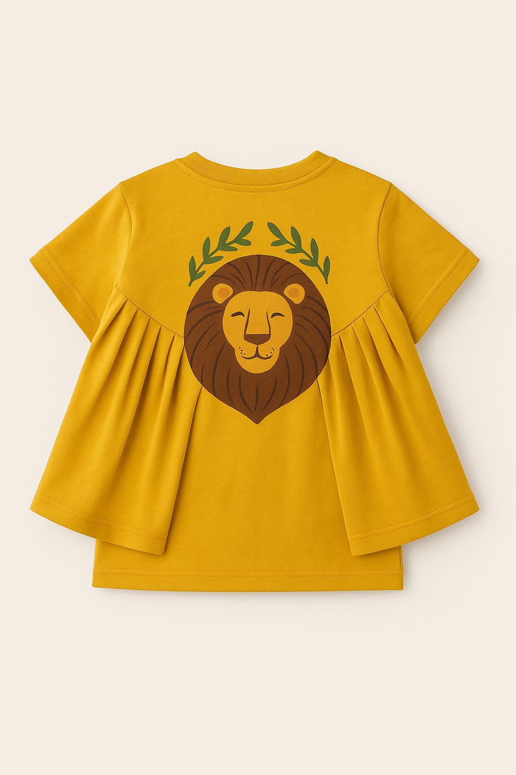 Kids Yellow Lion Print T-Shirt