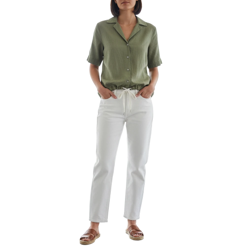 Elegant Sage Green Button-Up Shirt
