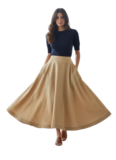 Tan Maxi Skirt