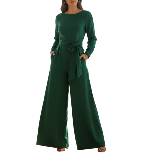Emerald Green Wide-Leg Jumpsuit
