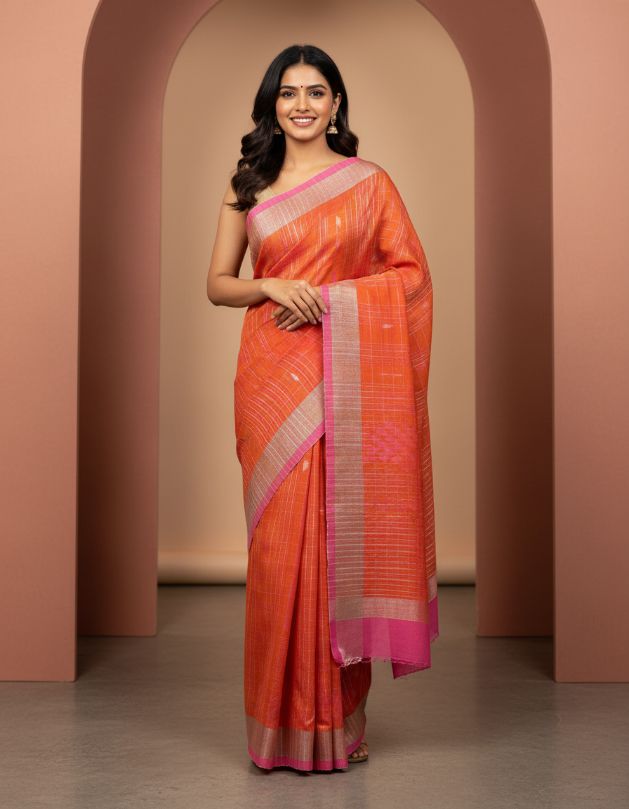 Elegant Hemp Silk Saree