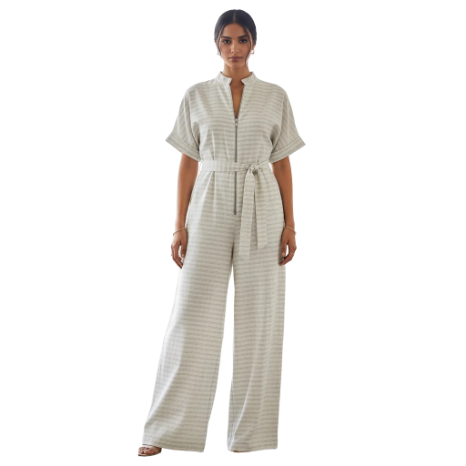 Striped Linen Jumpsuit