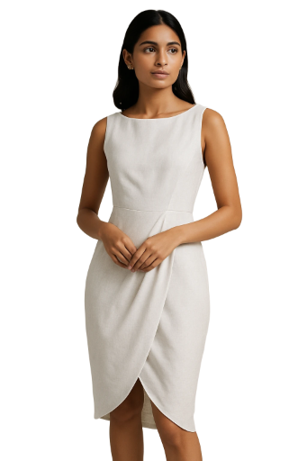 Elegant Sleeveless Wrap Dress