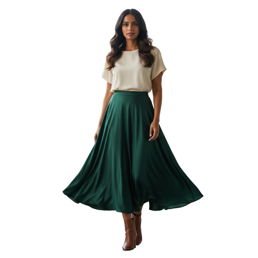 Emerald Green Maxi Skirt